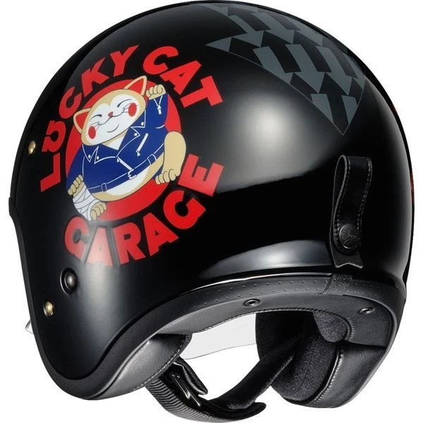 Shoei J.O Lucky Cat Garage TC-5 Motorhelm 3 Shoei J.O Lucky Cat Garage TC-5 Motorhelm